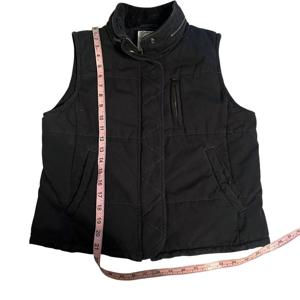 Vtg Ralph Lauren Polo Jeans Black Cotton Puffer Vest Size Medium - Picture 5 of 6